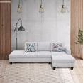 thumbnail image 2 of Starhome L Shaped Gray linen fabric 2-Piece Couch Living Room Sofa Set, 2 of 5