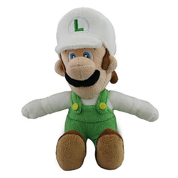 For Nintendo Super Mario Fire Luigi Plush Toy, 9"