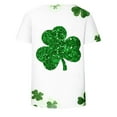 thumbnail image 5 of Diufon St Patricks Day Shirt Women Casual Short Sleeve Tees Blouse Shamrock Print Graphic Pullover Tops, 5 of 5
