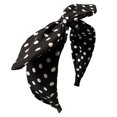thumbnail image 2 of CNEJRHG Women's Polka Dot Bow Headbands 50s 80s outfits Hairband Elastic Non Slip Head Wrap Party Vintage Costume Hair Hoop Black, 2 of 4