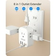 thumbnail image 3 of LENCENT Mutli wall outlet extender,3 to 2 Prong outlet adapter Electrical Wall Tap Plug Splitter with 4 AC Outlets 4 USB Charger (2 C) Ideal for Non-Grounded Outlets in Old Houses, 3 of 9