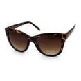 thumbnail image 2 of Womens Classic 90s Horned Cat Eye Plastic Mod Sunglasses Tortoise Brown, 2 of 3