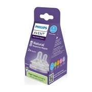 (2 pack) Philips Avent Natural Response Nipples, Extra Slow Flow (Flow 1), 2-Pack, SCY961/02