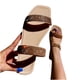 thumbnail image 4 of Sandalias de verano para mujer, sandalias planas sin cordones, zapatos romanos de cristal, sandalias informales con punta abierta, zapatillas Wmkox8yii  ytu8794, 4 of 8
