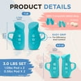 thumbnail image 7 of Dumbbell Go Pods Set of 4, Egg Weights, Add weight training for yoga, walking, jogging, water aerobics, high-intensity exercises, running, 1lb x 2 and 0.5lb x 2, 7 of 7