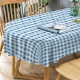 thumbnail image 2 of Oval Tablecloth Blue Checkered Tablecloth, Modern Plaid Oval Tablecloth, Checkered Tablecloth, Indoor/Outdoor Waterproof Wrinkle Free Durable Gingham Tablecloth for Oval Tables 54 X 72 in, 2 of 4