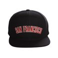 thumbnail image 2 of Original Snapback Custom American Cities State Letters Ajustable Flat Visor Cap (San Francisco Black, White Red), 2 of 4