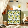 thumbnail image 6 of 4 Drawer Vertical Storage Dresser Set lemon branch Flower green leaves fruit splashing with Wood Top Fabric Pull Drawers, 6 of 8