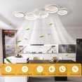 thumbnail image 6 of Garwarm Ceiling Fans with Lights and Remote, 39 in Low Profile Ceiling Fan With Light Dimmable LED 57W Ceiling Fan ,Mute 6 Speeds & 3 Color Temperature Flush Mount Ceiling Fans For Bedroom, 6 of 14