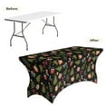 thumbnail image 4 of TSOVTHRID Christmas Tree Baubles Gifts Print Tablecloth 6FT Tight Fitted Wrinkle Resistant Table Cloth Stretch Table Cover Rectangular for Event, Banquet，Parties Christmas Decor, 4 of 7