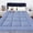 03-Blue, variant on Soft Breathable Mattress Topper Cozy Mattress Pad, Plush Bubble Fiber Filling Folding Roll Up Mattress Sleeping Pad, Multiple Color Options, Bed Mattress Pad for Comfortable Sleep