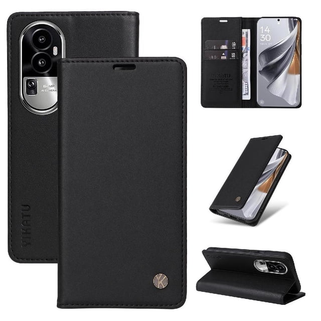 Funda para OPPO Reno 10 Pro 5G Estuche de Cuero PU Tipo Cartera con Ranuras para Tarjetas y Cierre Magnético