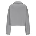 thumbnail image 6 of Uootdi Women's Oversized Long Sleeve Gift Sweatshirts Womens Half Zip Collared Cropped Pullover Fleece Quarter Zipper Hoodies Fall Fashion Outfits, 6 of 6