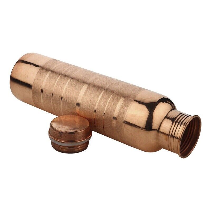 100% Pure Copper Water Bottle Silver Touch For Ayurvedic Health Benefits 950 ml