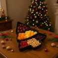 thumbnail image 6 of StSilkitty Christmas Tree Shaped Platter Divided Serving Tray,Food Reusable Snack Tray,Cookies,Chips,Food Platter for Holiday Party Decorations,Black, 6 of 9