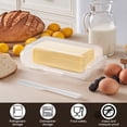 thumbnail image 3 of Deyuer Butter Keeper Box with Lid Cutter Leak-Proof Butter Storage Container for Fridge French Butter Dish Countertop Butter Box Home Kitchen Accessories,White, 3 of 8