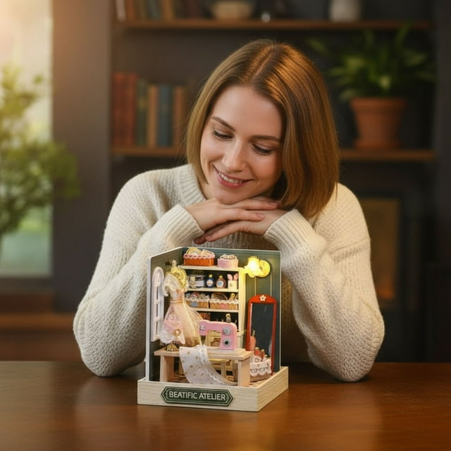 CREATITOY Hand-Assembled "Happy House" Model Kit - For Kids, Christmas Gift, Creative Toy