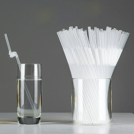 300pcs Plastic Flexible Bendable Straw Drinking Disposable Straws for Wedding Birthday Party