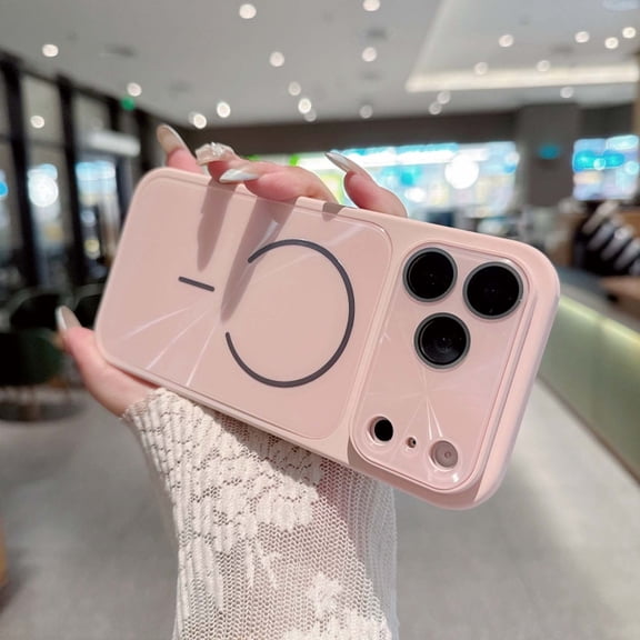 Magnetic Colorful Case Compatible with iPhone 13 Pro Max, Stylish Ultra Slim Shockproof Anti-Scratch Lightweight Camera Lens Protection Phone Case Cover for iPhone 13 Pro Max, Pink