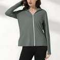 thumbnail image 5 of qolati Women's UPF 50+ Sun Protection Hoodie Jacket Lightweight Long Sleeve Zip Up Sun Shirt for Women Hiking Outdoor Athletic Jacket, 5 of 8
