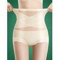 thumbnail image 1 of Pantalones moldeadores de seda de hielo con piernas ensanchadas y mejorados para mujer, pantalones de cintura alta con entrepierna de seda de morera y cadera, finos y transpirables, 1 of 4