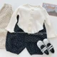 thumbnail image 2 of Suéter de punto Kawaii para niñas pequeñas, cárdigan de punto de flores blancas, lindo suéter de Navidad dulce, cárdigan para bebé, 2 of 5