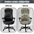 thumbnail image 4 of Whosucclay Boho Mandala Dog Paw Pattern Computer Office Chair Cover, Anti-Dust Office Chair Cover with Elastic Bottom Swivel Office Chair Seat Cover Thick Desk Chair Seat Protector-L, 4 of 7