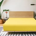 thumbnail image 7 of Super Soft and Durable​​ Microfiber Fitted Sheet, Machine Washable Fitted Bed Sheet with 15 inches Deep Pocket, Full, 54 x 75 inches, Yellow, 7 of 7
