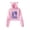 Pink, variant on Samia Honey Cat Ear Hoodie Women Long Sleeve Hooded Sweatshirt Pullover Crop Tops