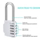 thumbnail image 3 of Combination Padlock, 2.2 Inch Long Shackle Lock, 4 Digit Re-settable Combination Lock for School, Gym, Outdoor Shed Locker, Hasp Cabinet, Gate(Sliver), 3 of 4
