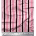 thumbnail image 1 of Soimoi Poly Georgette Fabric Stripe Block Print Fabric by Yard 42 Inch Wide, 1 of 1