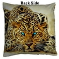 thumbnail image 2 of GCKG Special Effect Leopard With Authentical Blue Eyes Wild Animal Print Reversible Mermaid Sequin Pillow Case Home Decor Cushion Cover 18x18 inches, 2 of 3