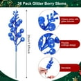 thumbnail image 2 of 36 Pcs Christmas Glittered Berries Stems 7.9 Inch Artificial Berries Sprays Branches Floral Pick for Christmas Tree Ornament, DIY Xmas Wreath, Crafts, Home Decor, 2 of 7