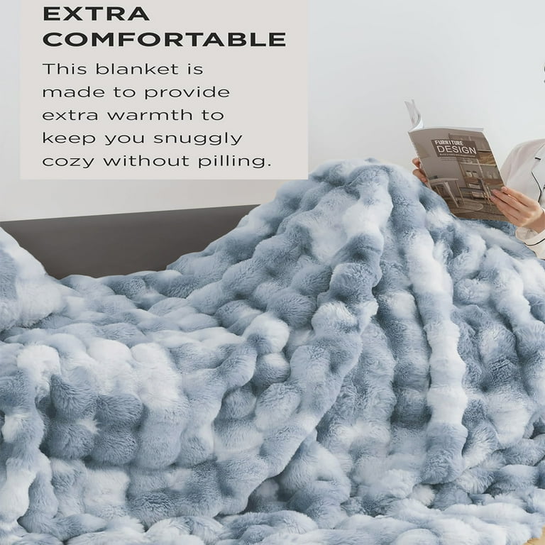 GRACED SOFT LUXURIES Zachtste warme elegante gezellige faux fur huis gooien deken (effen ivoor, extra groot 60 x 80 GRACED SOFT LUXURIES Zachtste warme elegante gezellige faux fur huis gooien deken (effen ivoor, extra groot 60 x 80