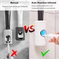 thumbnail image 2 of Toothpaste Dispenser, Automatic Electric Toothpaste Squeezer with Sensor Wall-Mounted for Washroom Bathroom, White,1pc, 2 of 5