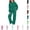 Dark Green, variant on YOUYEDIAN Girls 2 Piece Sweatsuit Casual Athletic Hooded Zipper Jackets Elastic Waist Wide Leg Sweatpants