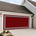 thumbnail image 4 of Red Garage Door Cover Banner 7 x 16 FT, Black Modern Geometric Abstract Art Aesthetics Garage Door Curtains Backdrop with Grommets for Indoor Outdoor Wall Party Porch Yard Decorations Background, 4 of 9