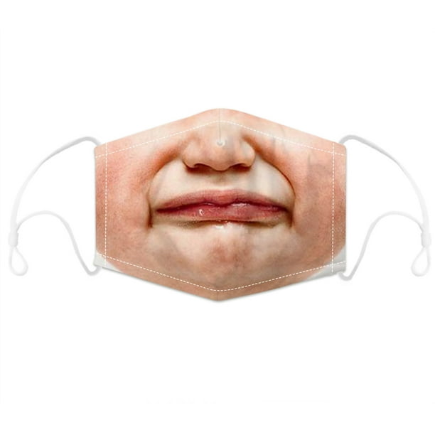 Mouth Nose Mask Cover Protection Reusable Cotton Blend Five Layer Filter Included Adjustable One Size Baby Face Design - Walmart.com