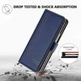 thumbnail image 2 of for Samsung Galaxy Z Fold 5 5G Slim Case with Card Holder, Premium PU Leather Wallet Case with Flip Card Slots Kickstand & Magnetic Closure for Samsung Galaxy Z Fold 5 5G, Blue, 2 of 5