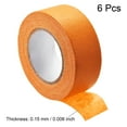 thumbnail image 3 of Unique Bargains 6 Pcs 25mm 1 Pouce Large 20m 21 Yards Rouleaux de Ruban de Masquage Orange, 3 of 5
