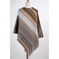thumbnail image 4 of StylesILove Women Autumn Winter Knitted Zig-Zag Pullover Fringe Poncho Sweater Soft Wrap Cape Lightweight Shawl (Beige), 4 of 6