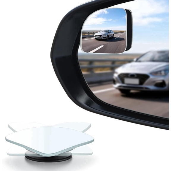 chasenew Blind Spot Mirrors, HD Glass Frameless Convex Rear View Mirrors, Wide Angle Adjustable Stick for Side Mirror, Automotive Exterior Accessories for Car, SUV & Trucks, Pack of 2 Fan