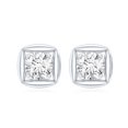thumbnail image 2 of Rosec Jewels Lab Grown Diamond Stud Earrings for Women (5 mm, 1 Ct, EF-VS Quality) - Valentines day Gift, 10K White Gold, 2 of 6
