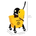 thumbnail image 3 of HOMCOM 6.9 Gal/26L Mop Bucket with Wringer, Mop Bucket on Wheels, Yellow, 3 of 10