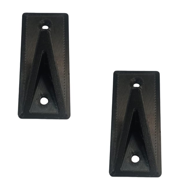 Ganchos De Pared Adheribles GanLuxBlack 2 Pzs Mediano 3.5x7.5cm Negro.