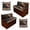 Aztec Bear American Flag, variant on SCRAWLGOD 6 Pcs Camper Cushion Cover Elastic RV Seat Cover Loveseat Sofa Chair Slipcover for RV Decor, 2 Pillowcase, 2 Backrest, 2 Bench Replacement, Black Horse Ink Splatter