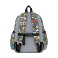 thumbnail image 2 of Football and Beermug Black Pattern Cute School Backpack with Padded Back and Adjustable Shoulder Straps 13.4"x11"x4.7", 2 of 4