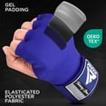thumbnail image 2 of Guantes interiores de boxeo para entrenamiento, envolturas de mano, RDX, color azul mediano, 2 of 8