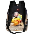 thumbnail image 3 of Lsque Pikmin Pattern Backpack – School Travel Canvas Daypack with Ergonomic Padded Straps, Multiple Compartments & Leather Handle, 3 of 5
