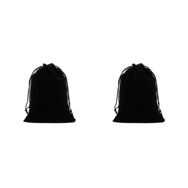 Ounissouiy 50 Uds. De tela para recuerdos de boda, bolsa con cordón para regalos de ducha y pequeños objetos de valor, bolsas para joyería, negro 13*18 2Conjunto